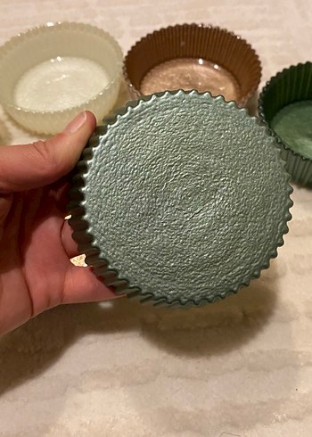 Renkli Cam Küçük Tabak Seti - Görsel 6