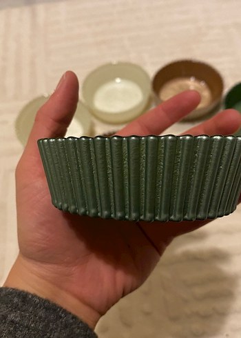 Renkli Cam Küçük Tabak Seti - Görsel 3