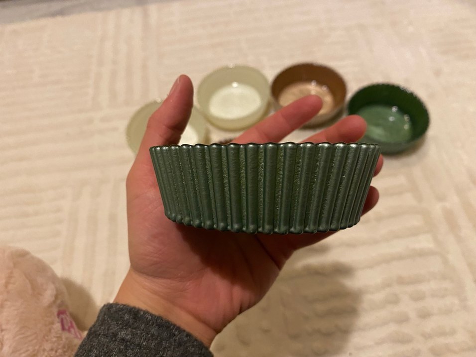 Renkli Cam Küçük Tabak Seti - Görsel 3