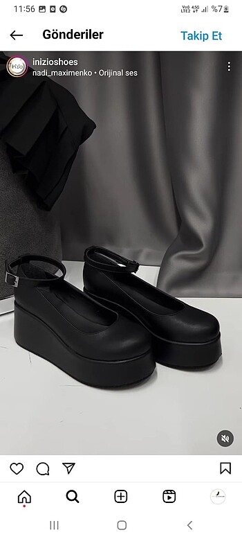 38 Beden siyah Renk Kalın topuk loafer