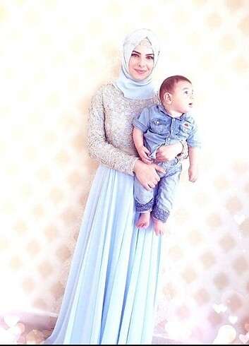 Abiye buz mavisi bebe mavisi 