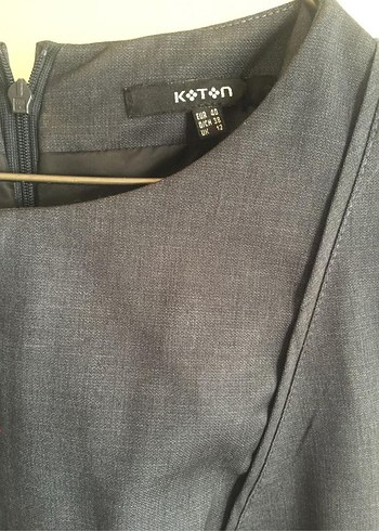 l Beden Koton Siyah Kemerli Kolsuz Midi Kadın Elbise