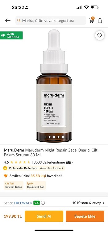 Maru Derm Nıght Repaır Serum