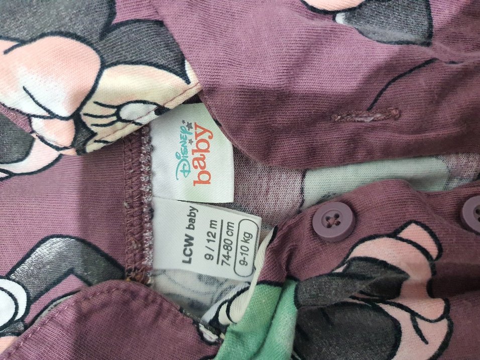 Kız Çocuk Mor Minnie Mouse Desenli Pijama - Görsel 2