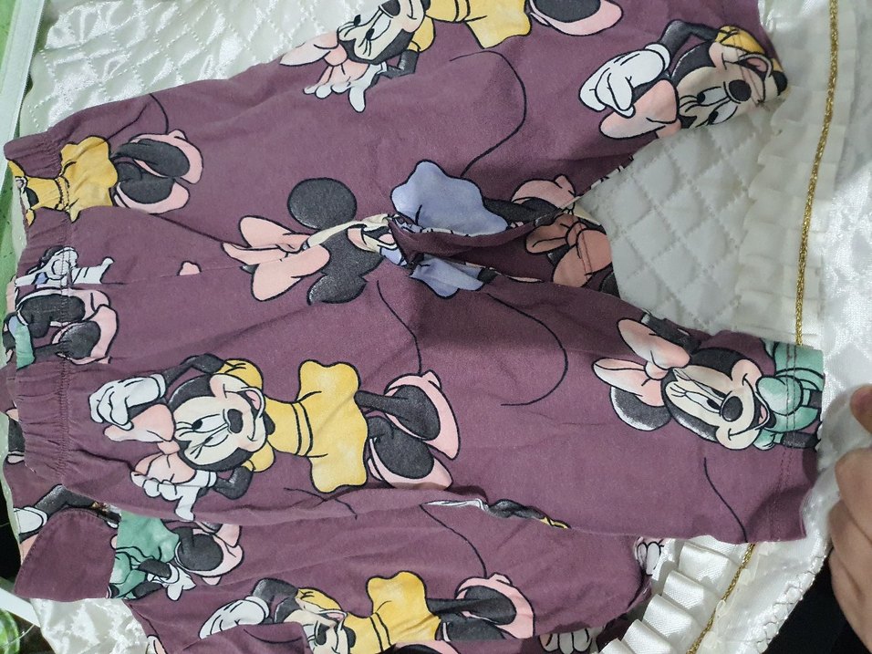 Kız Çocuk Mor Minnie Mouse Desenli Pijama - Görsel 3