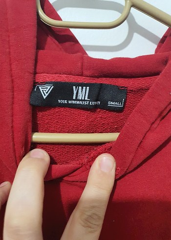 Kadın Kırmızı Kapüşonlu Sweatshirt - Görsel 3