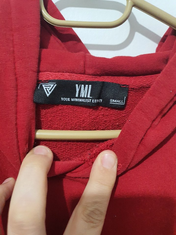 Kadın Kırmızı Kapüşonlu Sweatshirt - Görsel 3