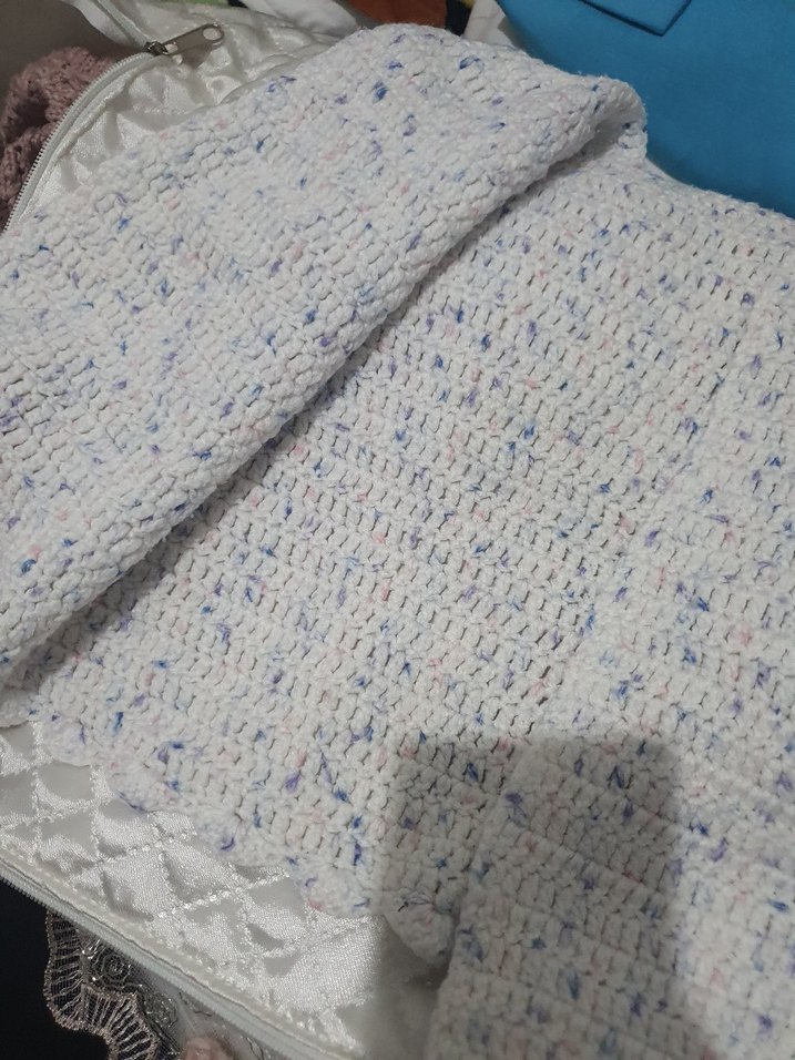 Beyaz Bohem Örgü Kız Hırkası - Görsel 4