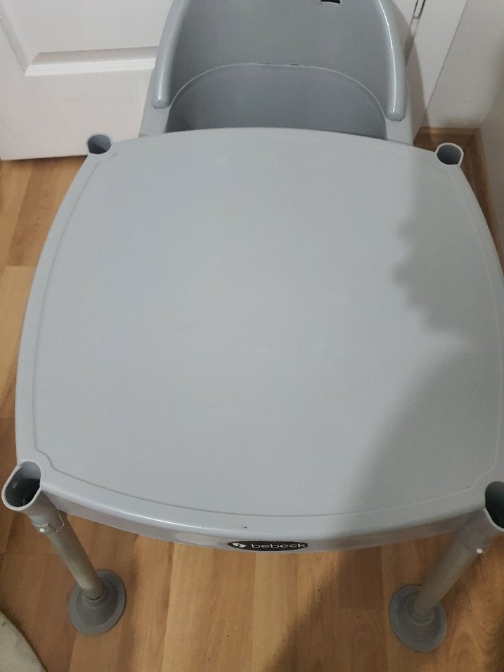 Gri Bebek Mama Sandalyesi ve Aktivite Masası - Görsel 3