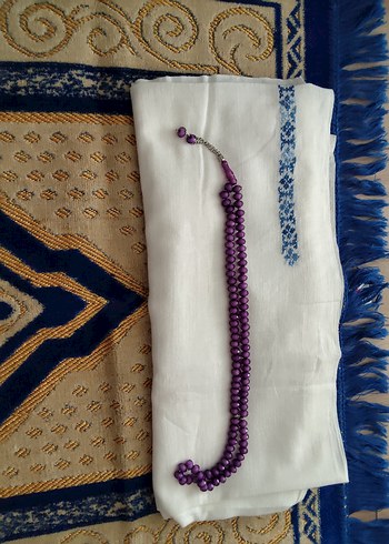 KADİFE SECCADE - NAMAZ ÖRTÜSÜ - TESBİH - Görsel 4