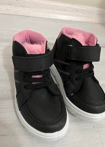 Kız Çocuk Siyah-Pembe Cırtlı Bot - Görsel 2