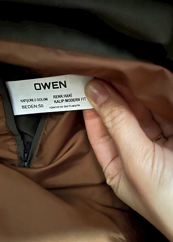 Düğmeli haki Erkek Midi Mont - Görsel 3