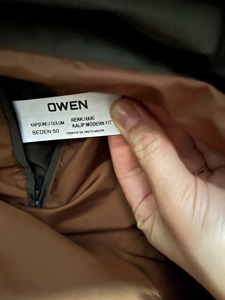 Düğmeli haki Erkek Midi Mont - Görsel 3