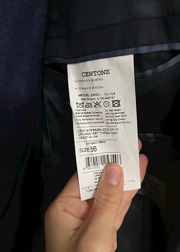 Lacivert Erkek ceket - Görsel 3