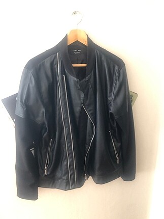 Deri erkek mont zara XL