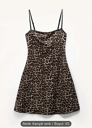 leopar desenli elbise
