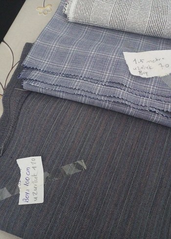 Mavi Gri Ekoseli kumaşlar hepsinin fiyatıdır - Görsel 3