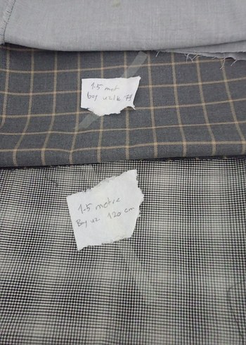 Mavi Gri Ekoseli kumaşlar hepsinin fiyatıdır - Görsel 2