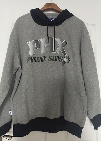 Gri Phoenix Suns Baskılı Erkek Sweatshirt - Görsel 8
