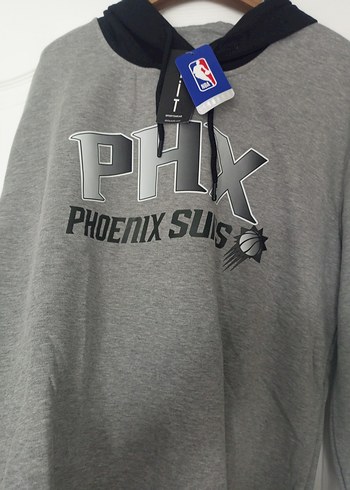 Gri Phoenix Suns Baskılı Erkek Sweatshirt - Görsel 2