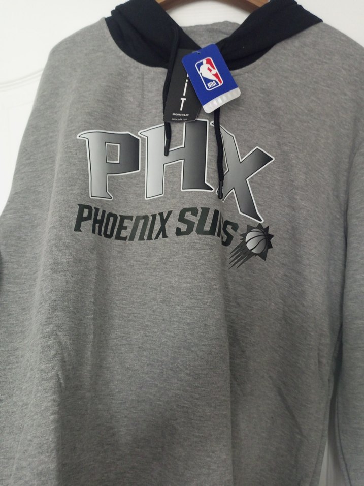 Gri Phoenix Suns Baskılı Erkek Sweatshirt - Görsel 2