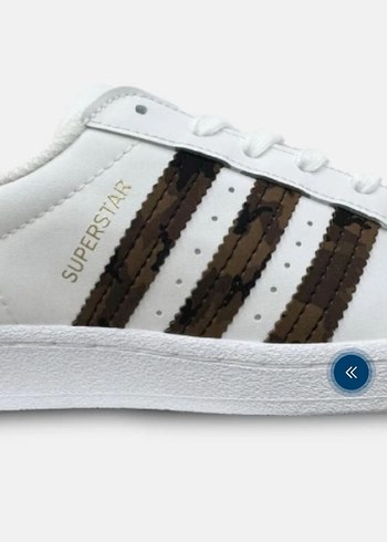 Adidas Süperstar Kahverengi Yılan Desenli Spor Ayakkabı - Görsel 4