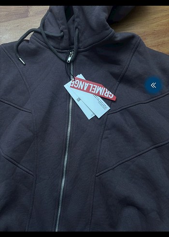 Gri Fermuarlı Kadın Sweatshirt - Görsel 5