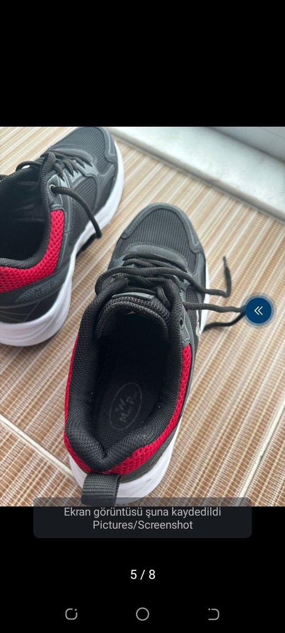 Siyah Bağcıklı Spor Kadın Sneakers - Görsel 4