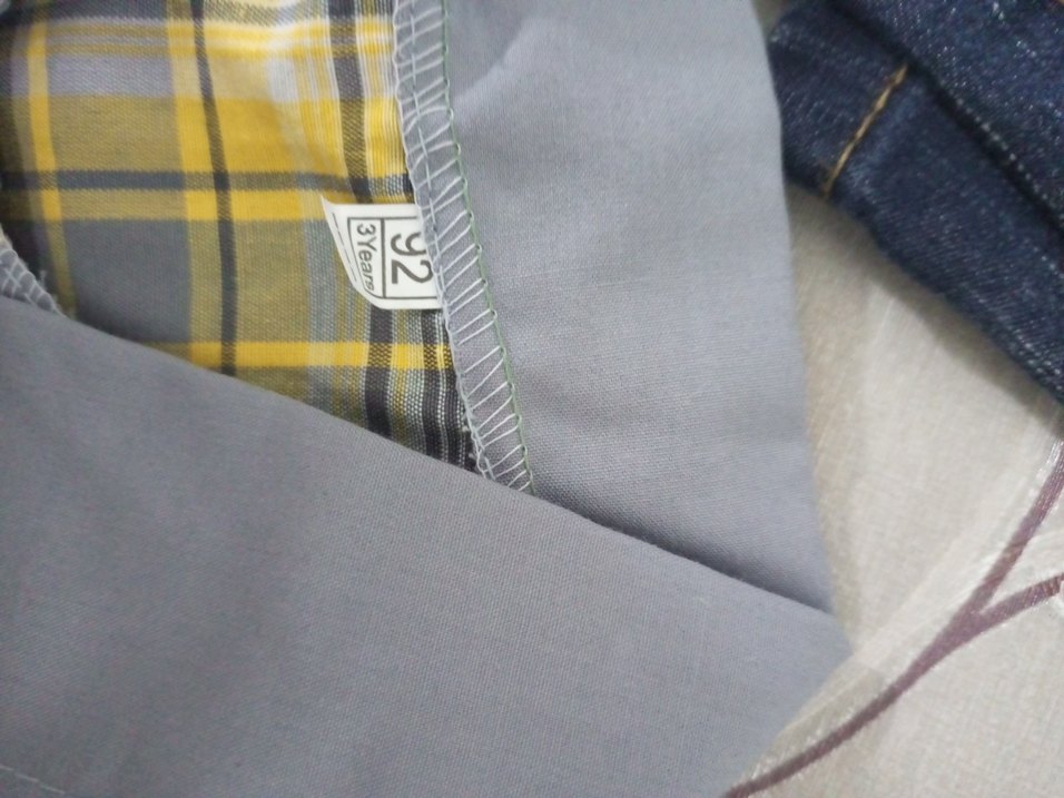 Erkek Bebek Gri Kareli Takım - Görsel 5