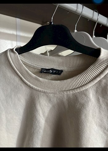 Bej Kadın Oversize Sweatshirt bedenleri mevcuttur - Görsel 2