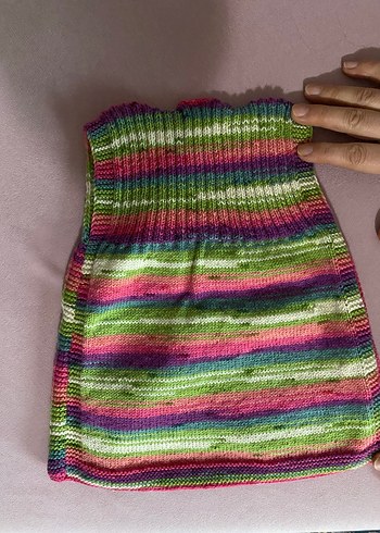 Renkli Triko Kız Çocuk Süveter - Görsel 2