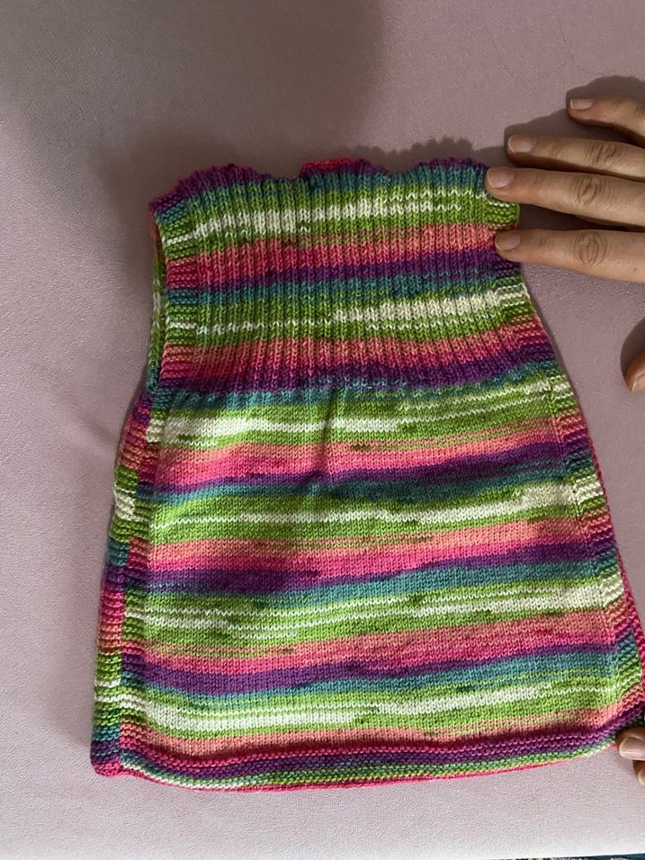 Renkli Triko Kız Çocuk Süveter - Görsel 2