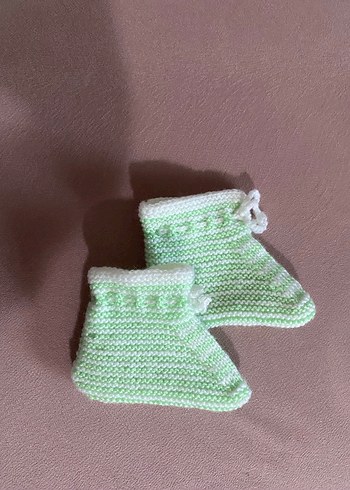 Pastel Renkli Örgü Kız Bebek Takımı - Görsel 4