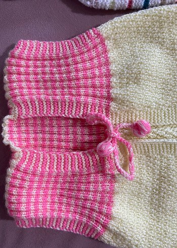 Kızlar için Bohem Tarzı Renkli Örgü Yelekler - Görsel 4