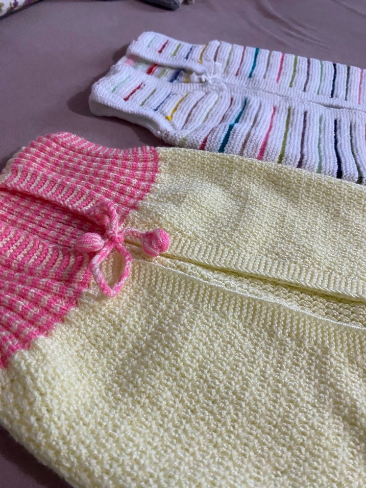 Kızlar için Bohem Tarzı Renkli Örgü Yelekler - Görsel 2