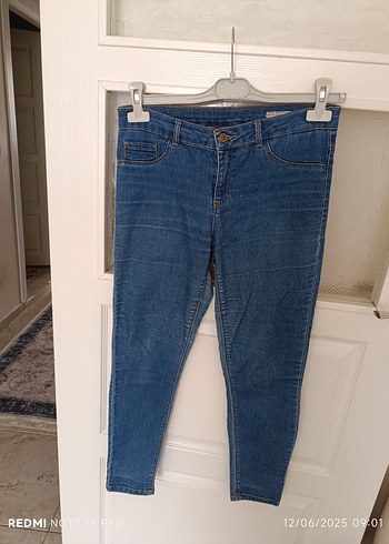 Kadın Mavi Slim Fit bilek boy Kot Pantolon