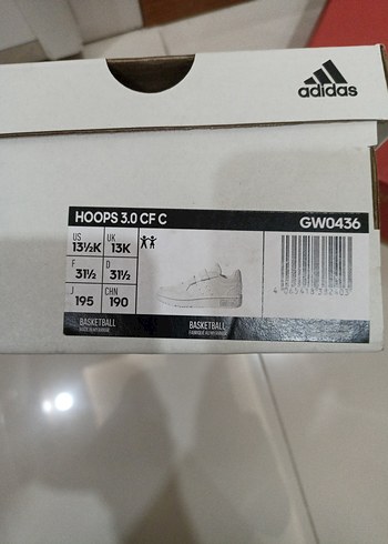 unisex Çocuk Beyaz Adidas Spor Ayakkabı 31.5 numara - Görsel 5