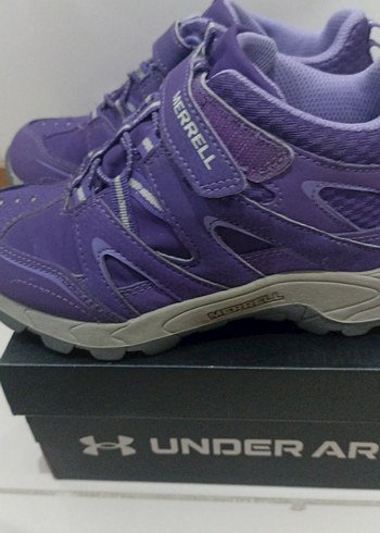 Merrell Deri  Mor Kız Çocuk Ayakkabısı Cırtlı - Görsel 4