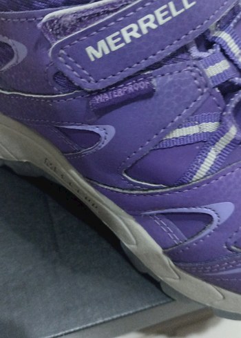 Merrell Deri  Mor Kız Çocuk Ayakkabısı Cırtlı - Görsel 5