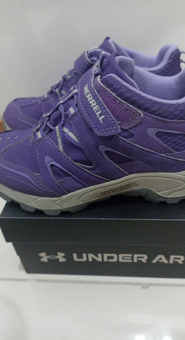 Merrell Deri  Mor Kız Çocuk Ayakkabısı Cırtlı - Görsel 4