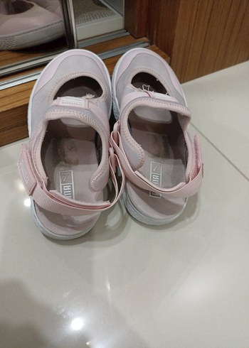 Kız Çocuk Pembe puma Cırt Cırtlı Spor Sandalet