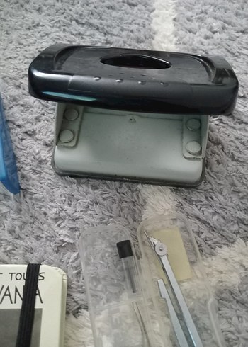 Gri Ofis Seti: Delgeç, Zımba, Defter, Pergel - Görsel 3