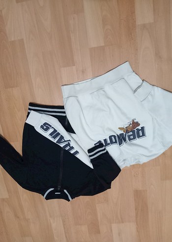 Beyaz Baskılı Fermuarlı Erkek Sweatshirt - Görsel 2