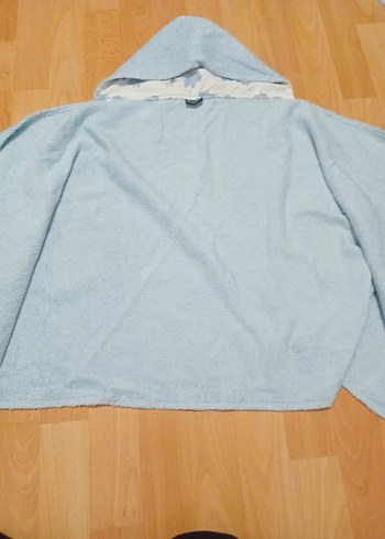 Mavi Bohem Kapüşonlu Havlu - Görsel 4