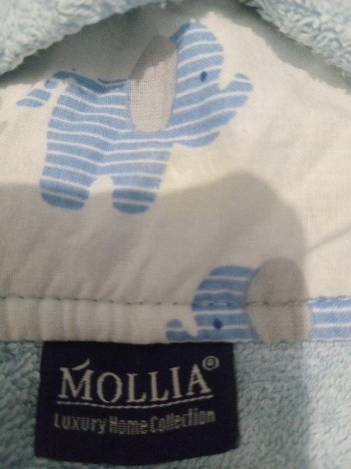 Mavi Bohem Kapüşonlu Havlu - Görsel 5