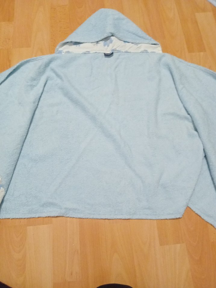 Mavi Bohem Kapüşonlu Havlu - Görsel 4