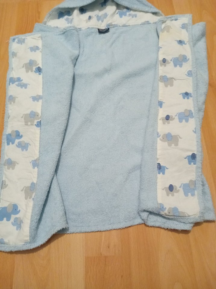 Mavi Bohem Kapüşonlu Havlu - Görsel 3