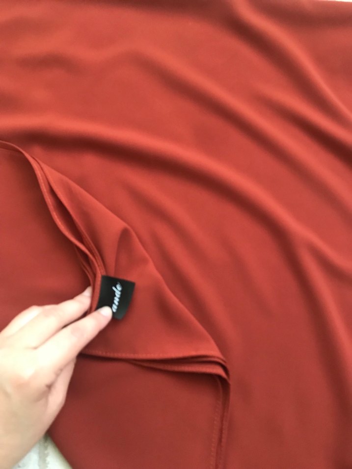 Kiremit Renk büyük boy eşarp - Görsel 2