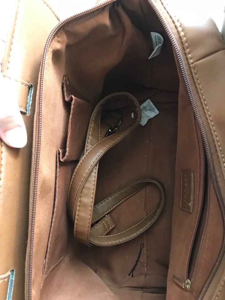 Klasik Modern Taba Renk Deri Kadın Çanta - Görsel 3