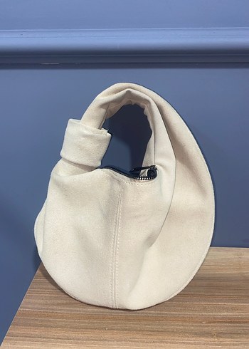 Bej Süet Minimalist Kadın Çanta - Görsel 2